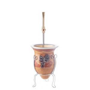 Cuia de purungo decorada com bomba - Ref 194